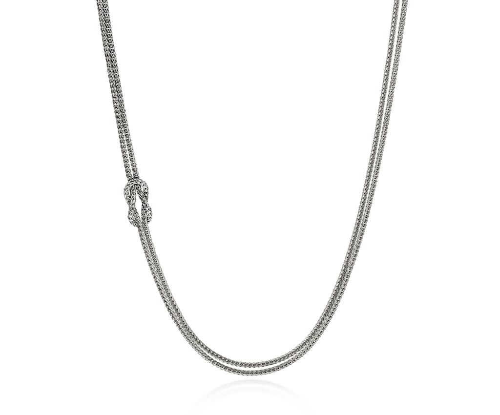 Love Knot Silver Necklace